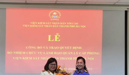 Lễ công bố và trao Quyết định của Viện trưởng Viện KSND thành phố Hà...